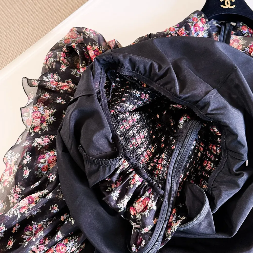 Dolce Gabbana D&G Women Small Flower Bouquets-print Chiffon Dress - image 9