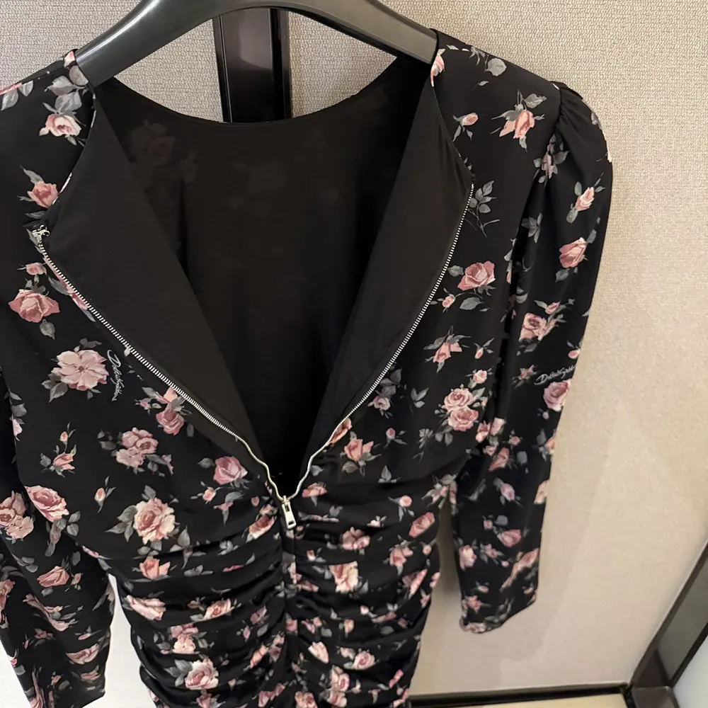 Dolce Gabbana D&G Women Vintage Rose-Print Draped Dress - image 9