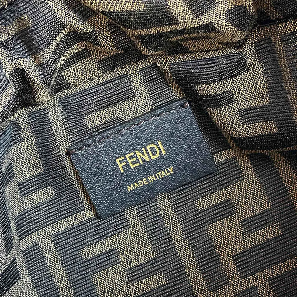 Fendi Women Brown FF Jacquard Fabric Backpack - image 8