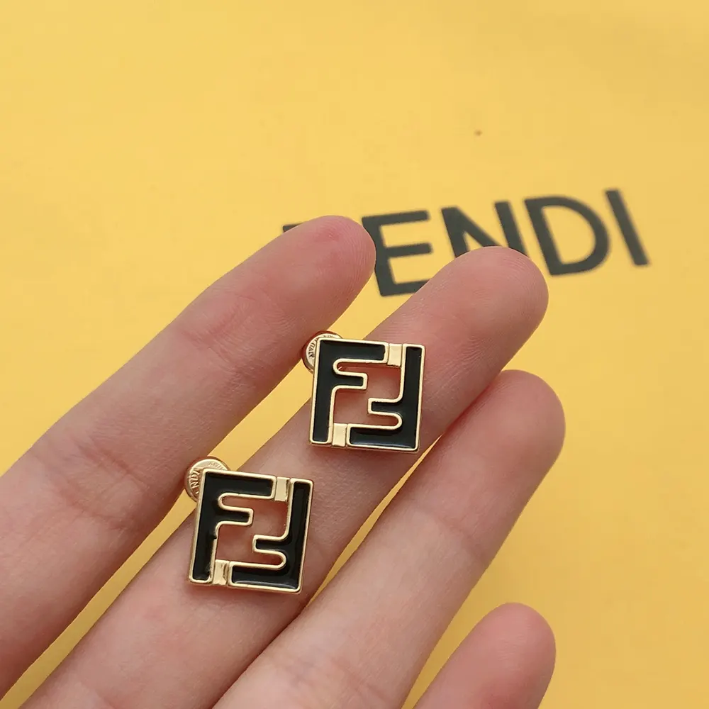 Fendi Women Forever Fendi Earrings Gold-Colored and Black Metal - image 8