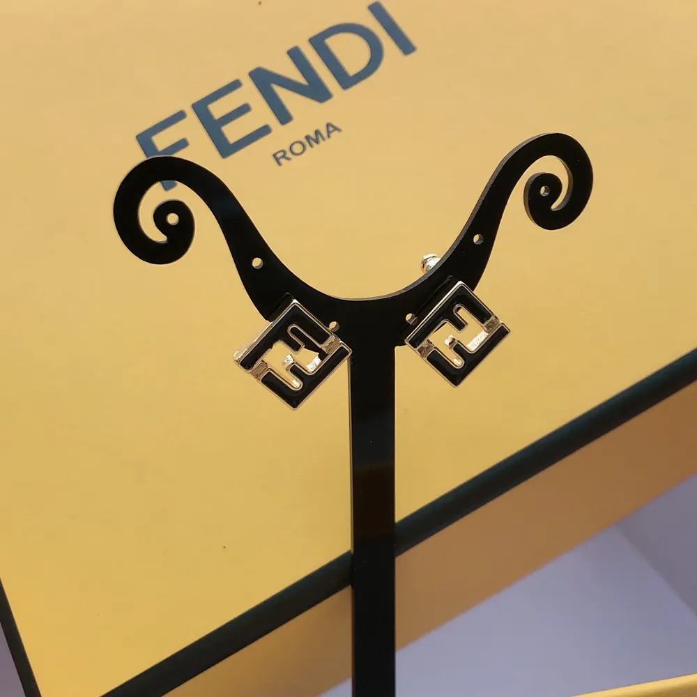 Fendi Women Forever Fendi Earrings Gold-Colored and Black Metal - image 5