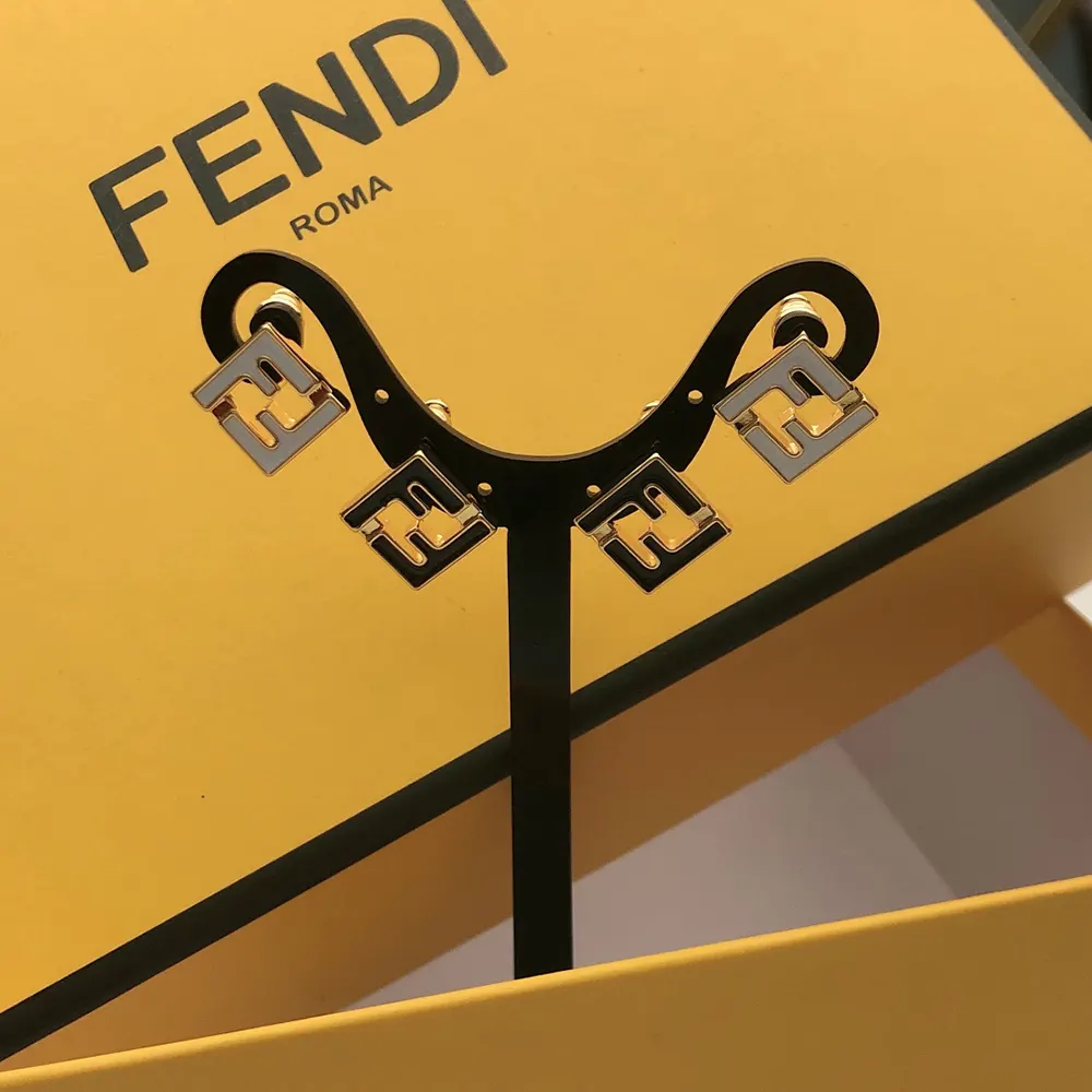 Fendi Women Forever Fendi Earrings Gold-Colored and Black Metal - image 7