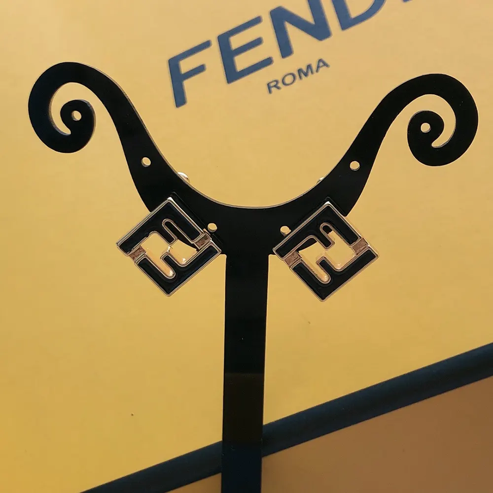 Fendi Women Forever Fendi Earrings Gold-Colored and Black Metal - image 4