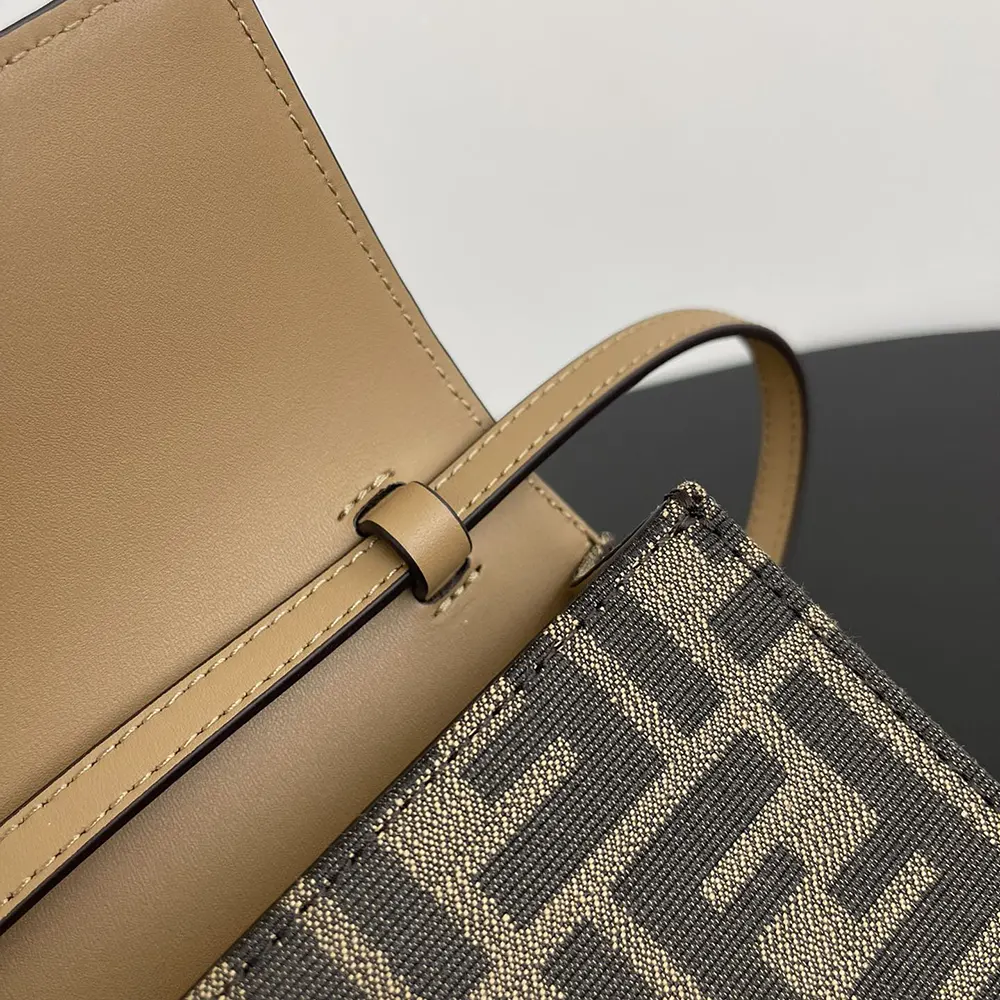 Fendi Women Wallet On Chain Baguette Brown FF Fabric Wallet - image 10
