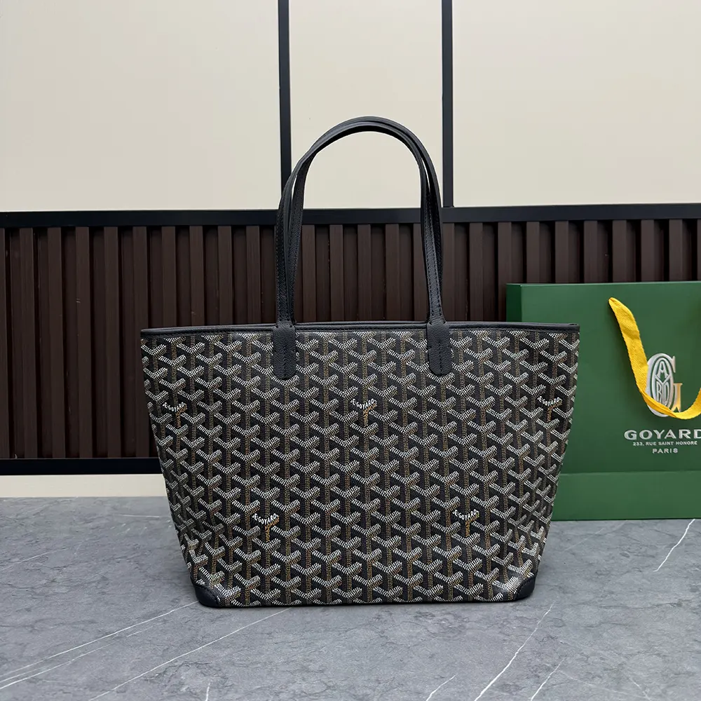 Side view highlighting compact silhouette of Goyard Unisex Artois Pm Bag-Black