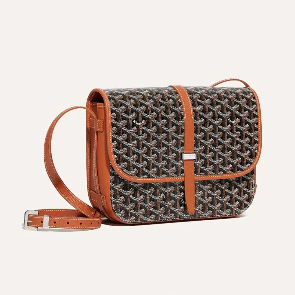 Goyard Unisex Belvedere Mm Bag-Tan