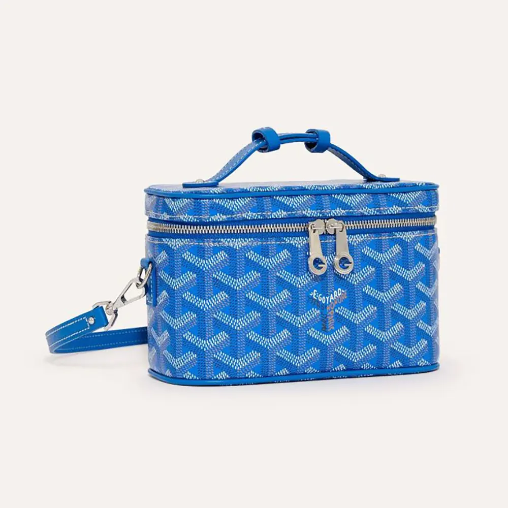 Front view of Goyard Unisex Muse Mini Vanity-Blue bag