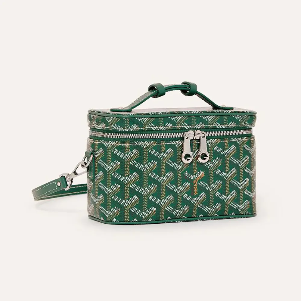 Front view of Goyard Unisex Muse Mini Vanity-Green shoulder bag