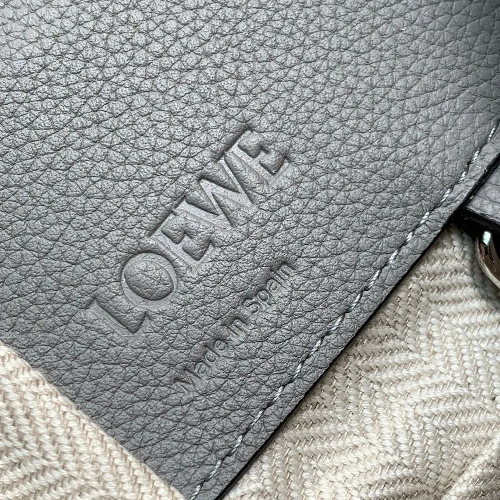 Loewe Unisex Compact Hammock Bag in Soft Grained Calfskin-Silver - image 6
