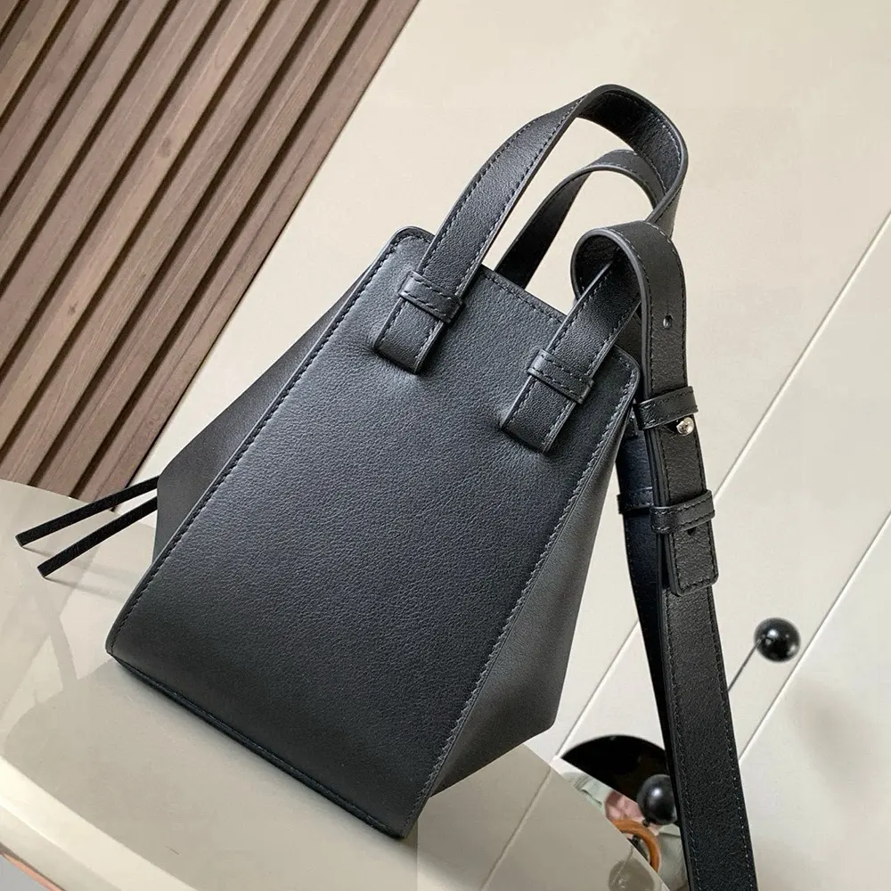 Close-up of silver-toned hardware on Loewe Unisex Compact Hammock Bag