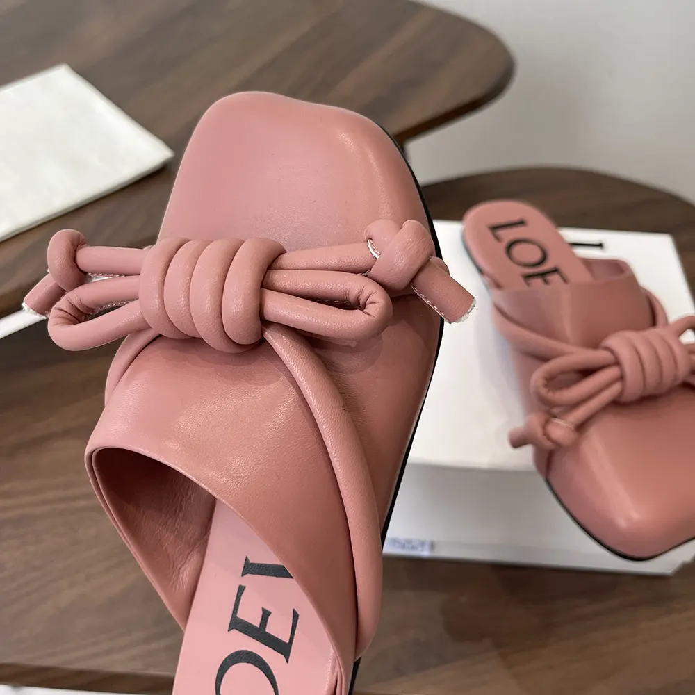 Loewe Women Flamenco Knot Mule in Lambskin-Pink - image 7