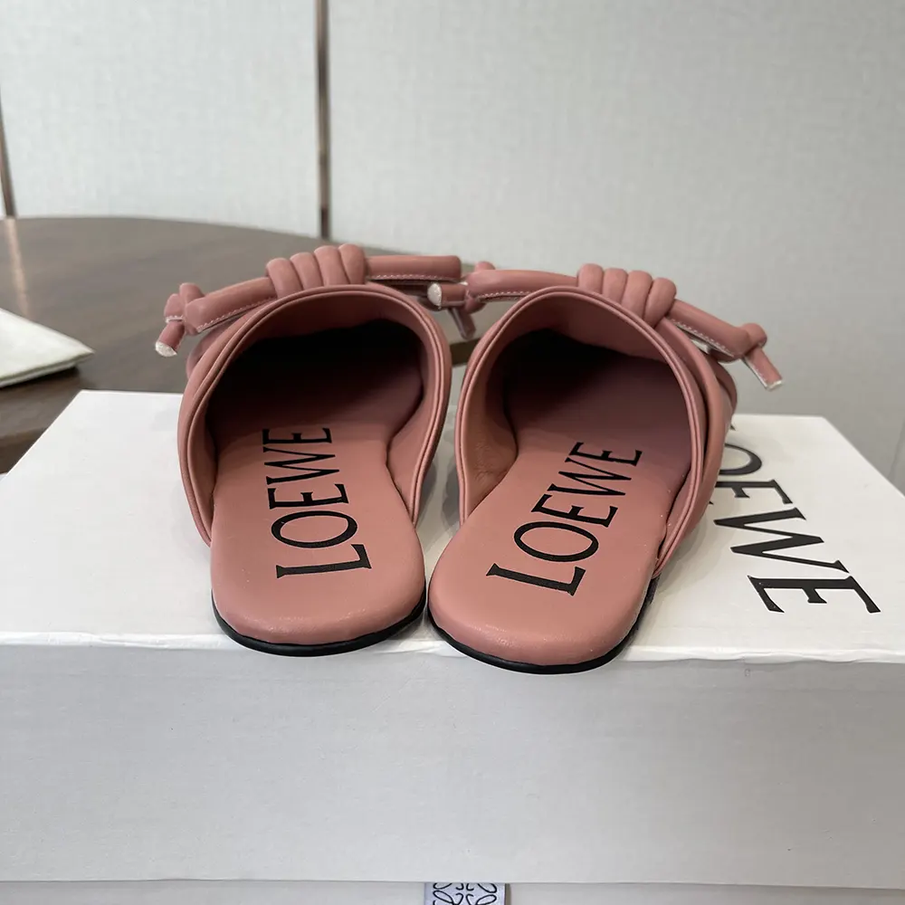 Loewe Women Flamenco Knot Mule in Lambskin-Pink - image 9