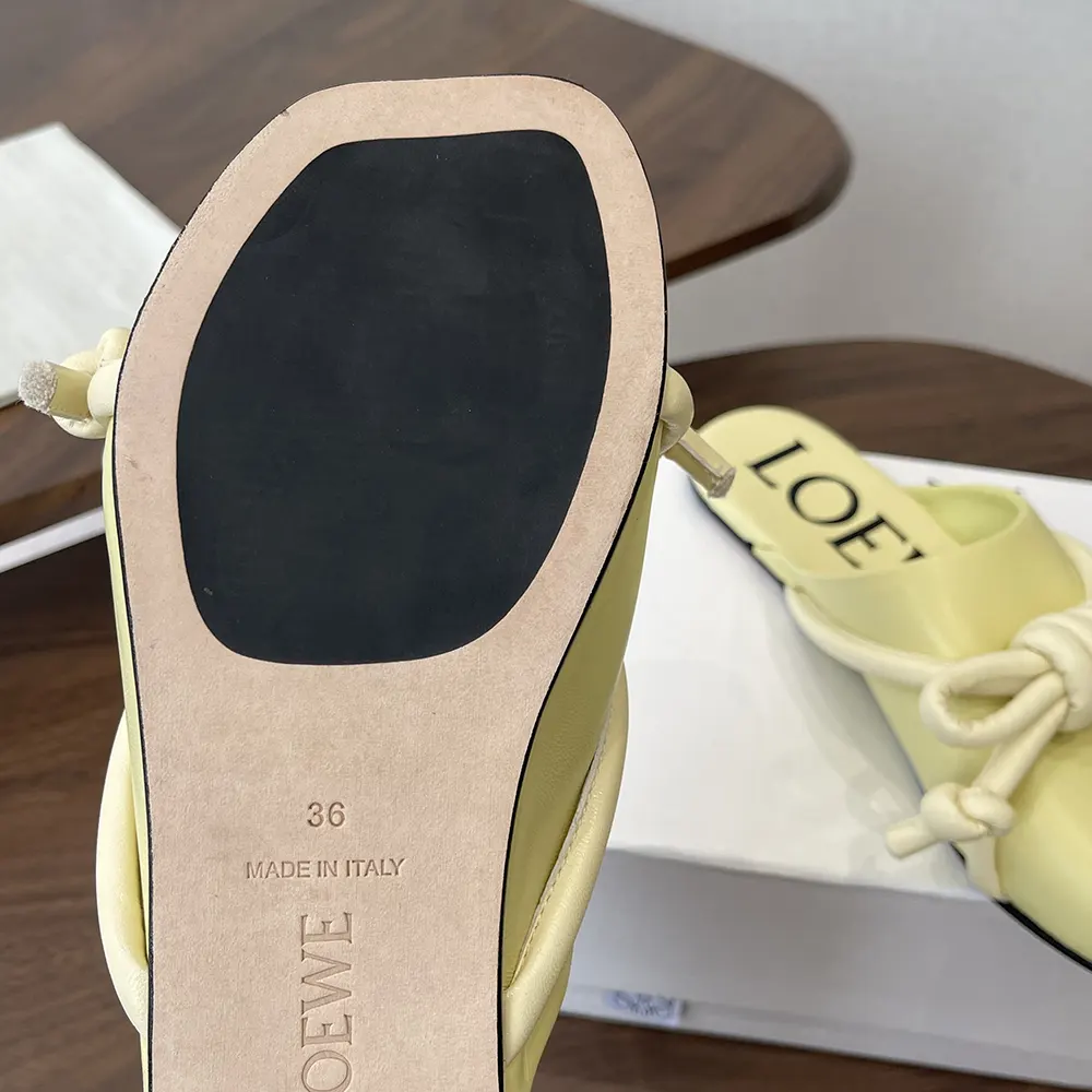 Loewe Women Flamenco Knot Mule in Lambskin-Yellow - image 10