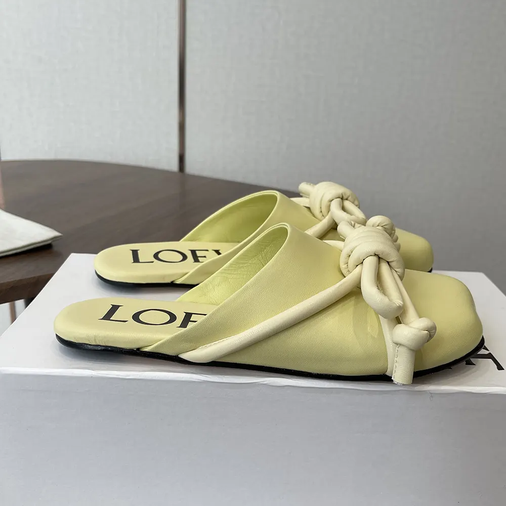 Loewe Women Flamenco Knot Mule in Lambskin-Yellow - image 8