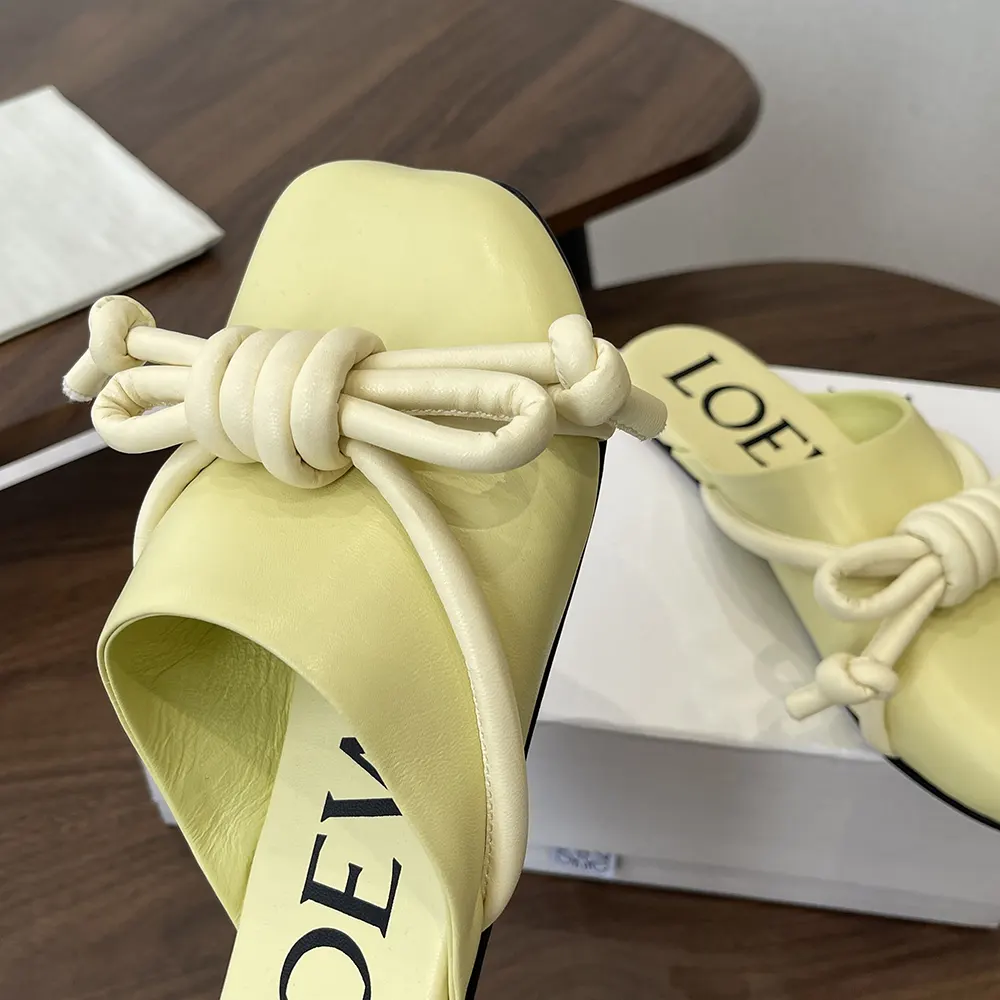 Loewe Women Flamenco Knot Mule in Lambskin-Yellow - image 6