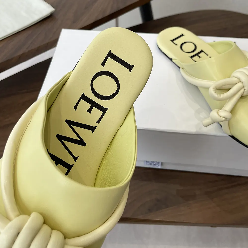 Loewe Women Flamenco Knot Mule in Lambskin-Yellow - image 7