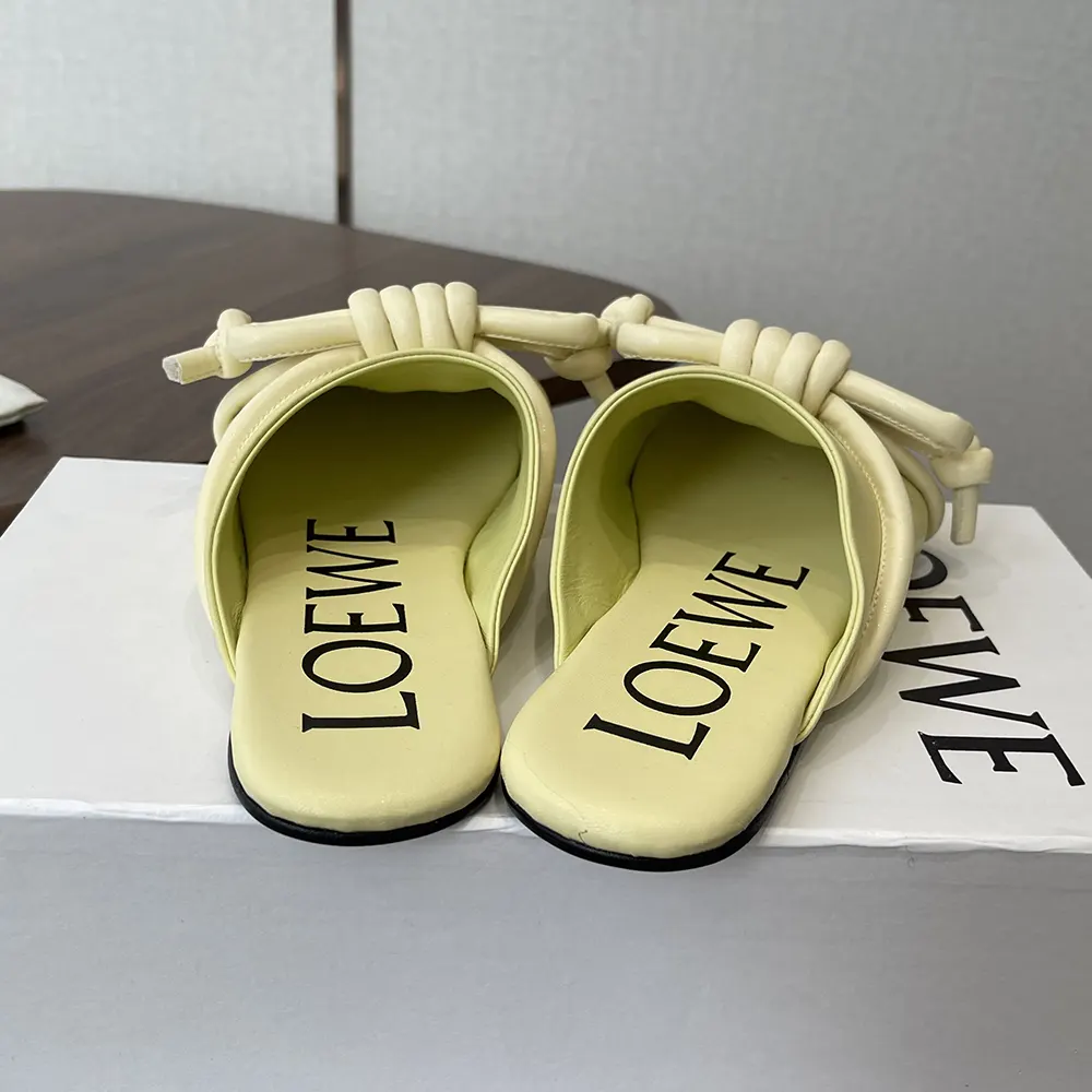 Loewe Women Flamenco Knot Mule in Lambskin-Yellow - image 9