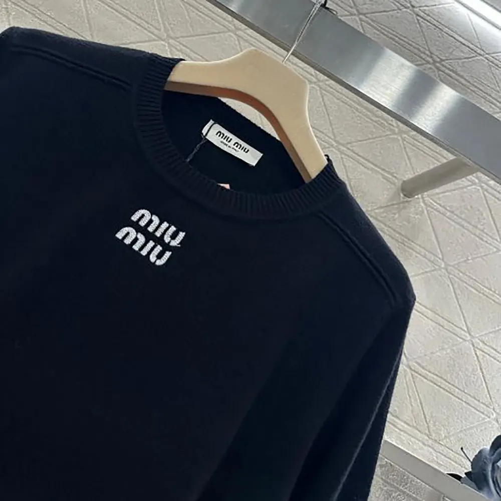 Miu Miu Women Cashmere Crew-Neck Sweater-Black - image 6
