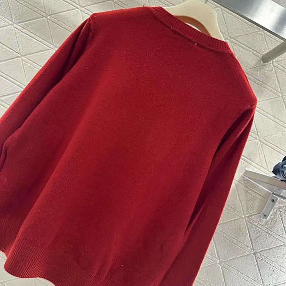 Miu Miu Women Cashmere Crew-Neck Sweater-Red - image 7