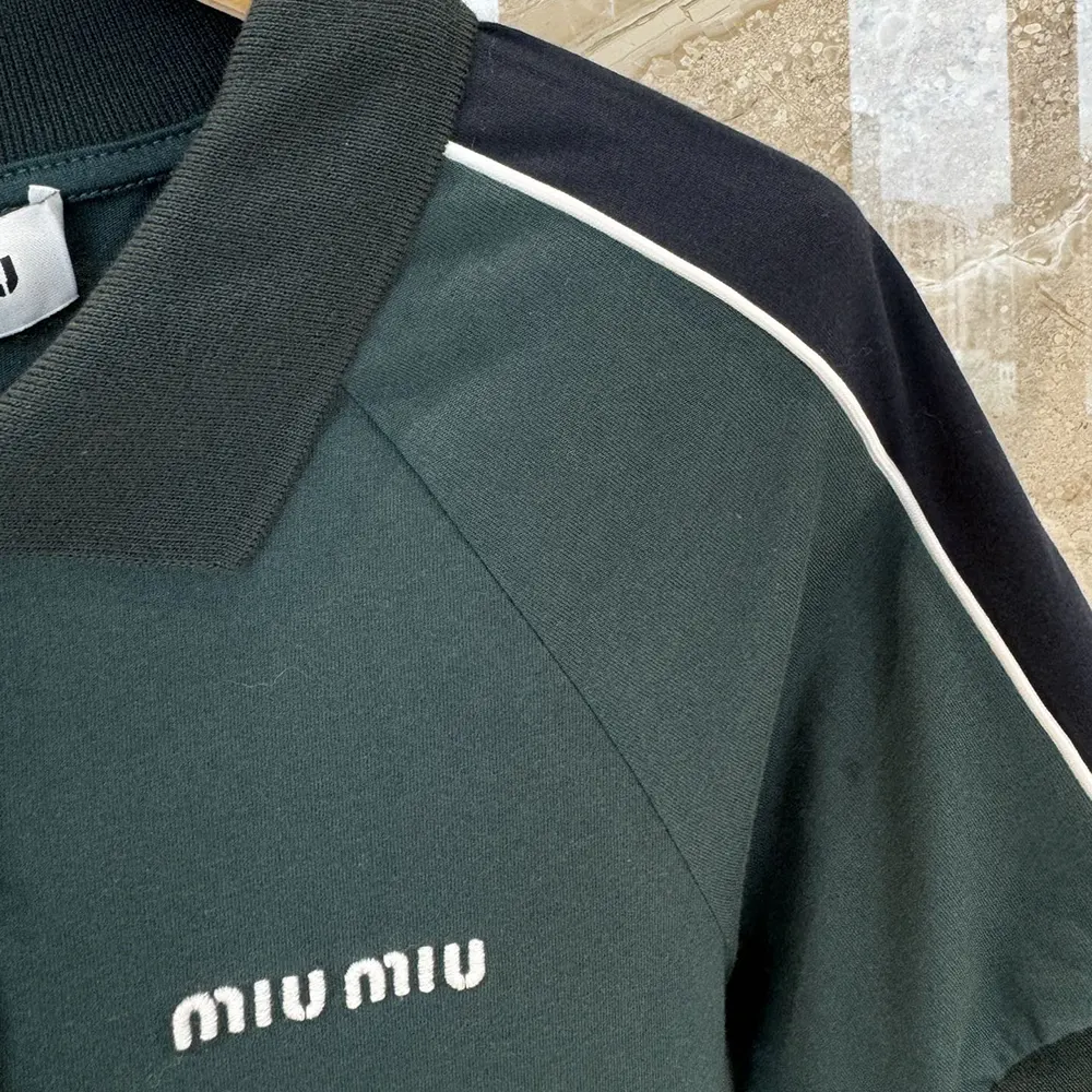 Miu Miu Women Cotton Jersey Polo Shirt-MJNA19182D - image 9