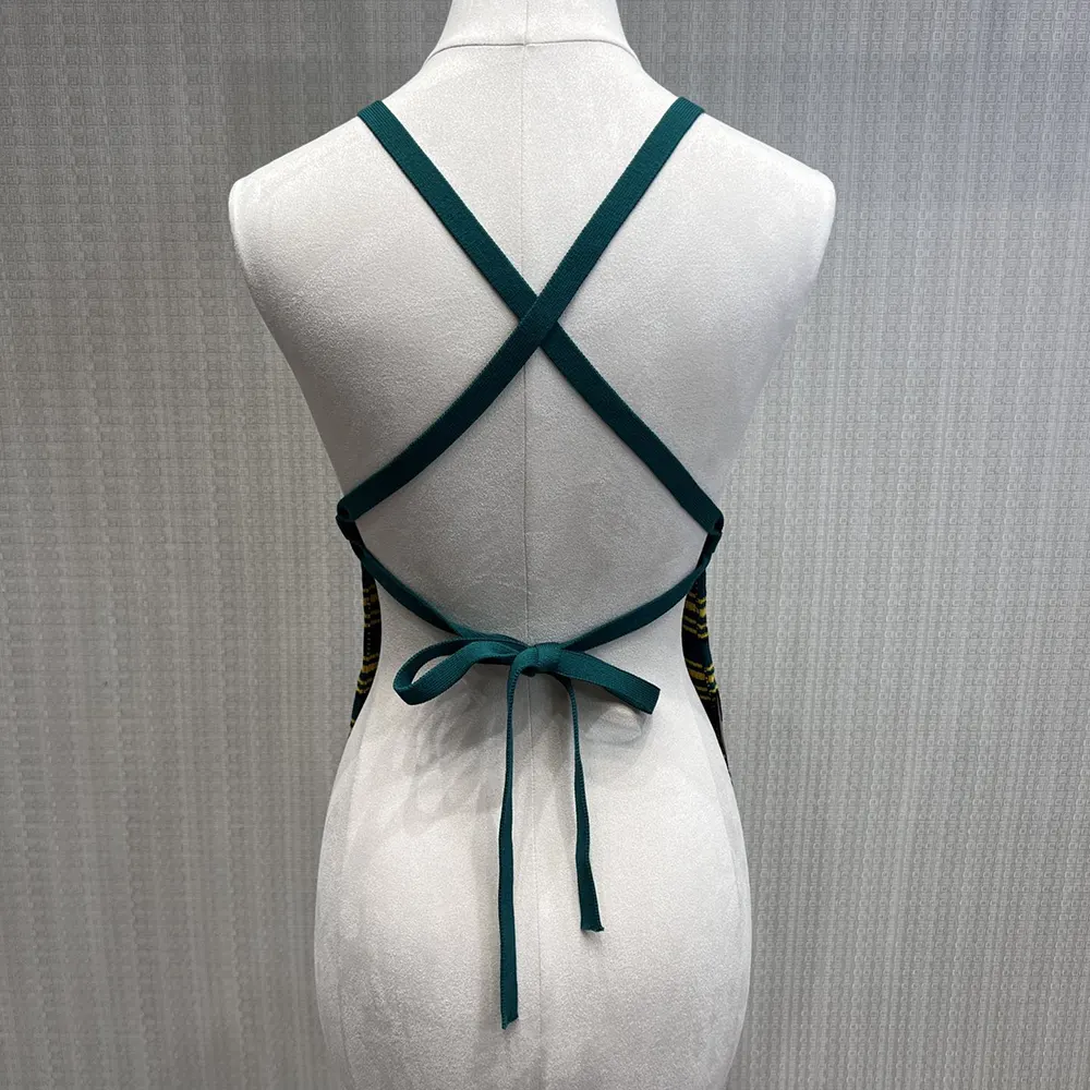 Side detail showing fitted silhouette of Miu Miu Women Cotton Knit Top