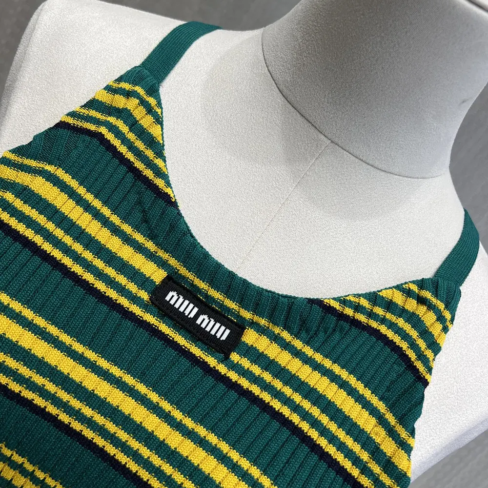 Miu Miu Women Cotton Knit Top-MMV345185JF0422 - image 4