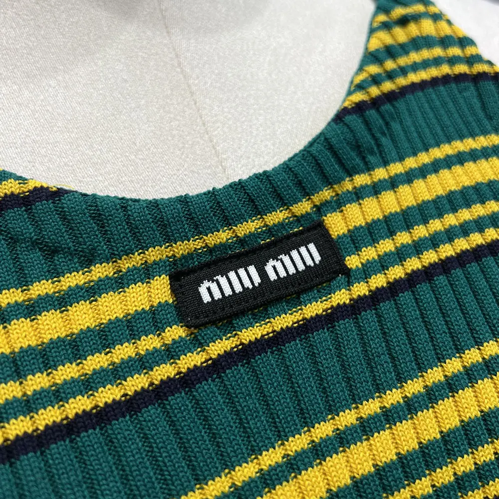 Miu Miu Women Cotton Knit Top-MMV345185JF0422 - image 5