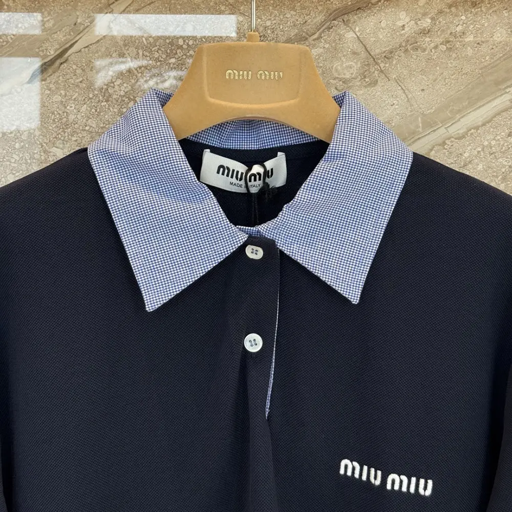 Miu Miu Women Cotton Piqué Polo Shirt-MJN5551843 - image 5