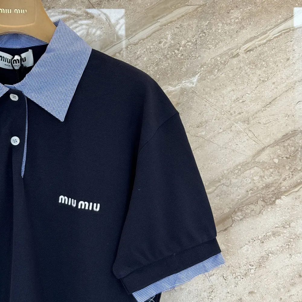 Miu Miu Women Cotton Piqué Polo Shirt-MJN5551843 - image 7