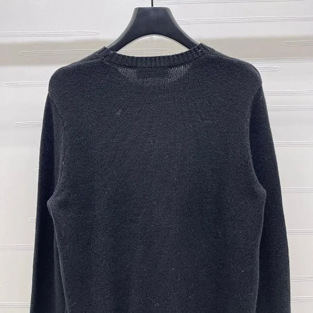 Miu Miu Women Double Cashmere Sweater with Logo-Black - image 5