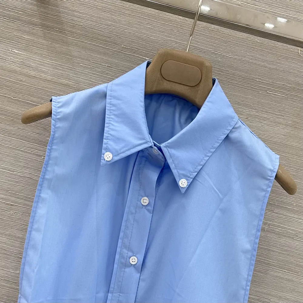Miu Miu Women Poplin Shirt-Blue - image 4