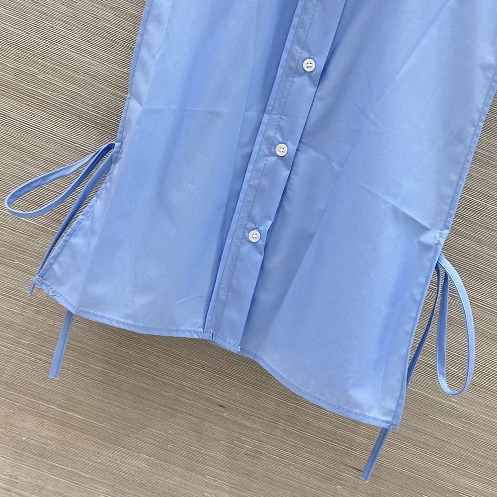 Miu Miu Women Poplin Shirt-Blue - image 6