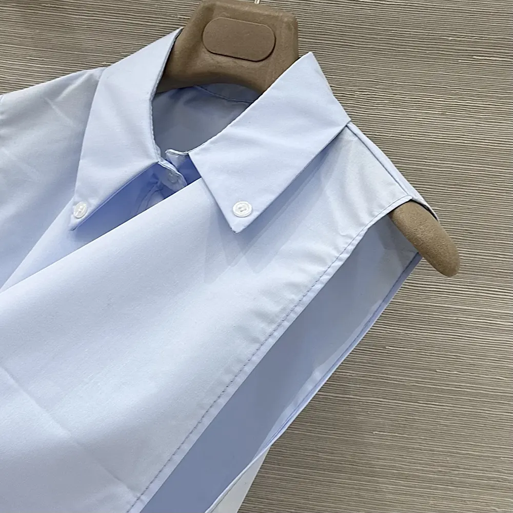 Miu Miu Women Poplin Shirt-Light Blue - image 5