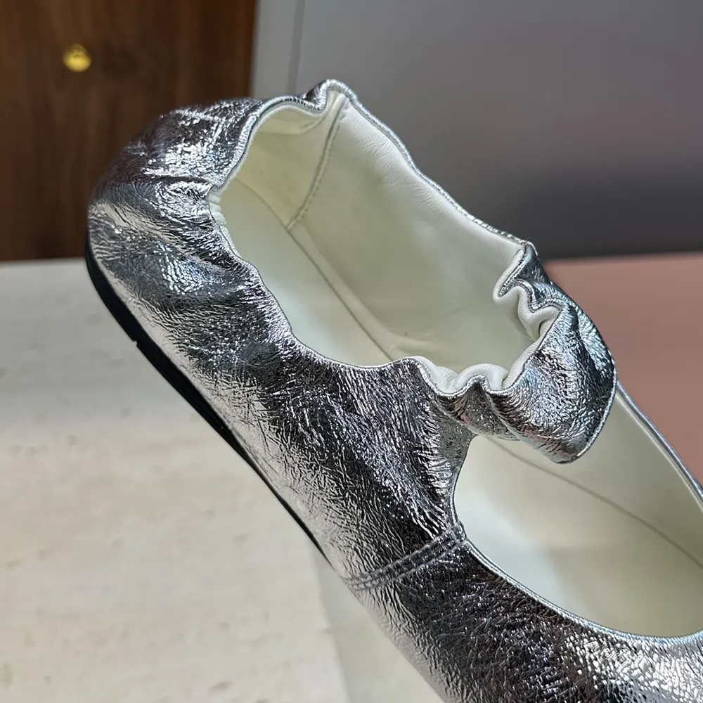 Miu Miu Women Ruches Mordoré Nappa Leather Ballerinas - image 9