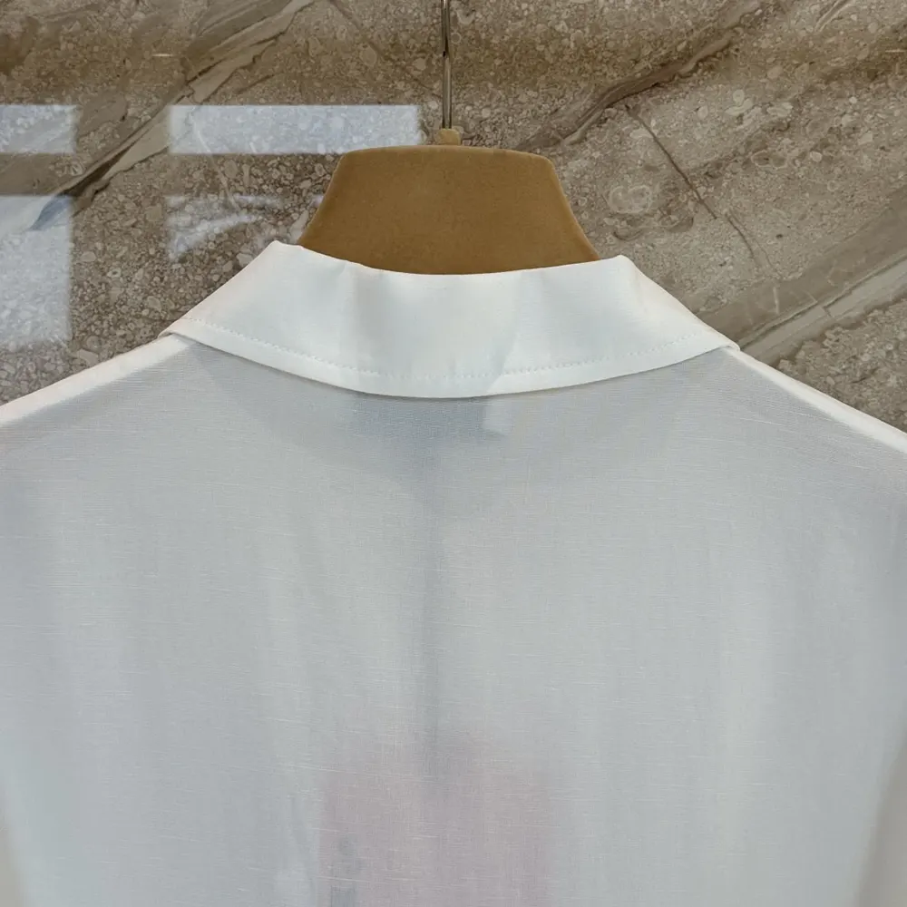 Miu Miu Women Slubbed Poplin Dress - image 8