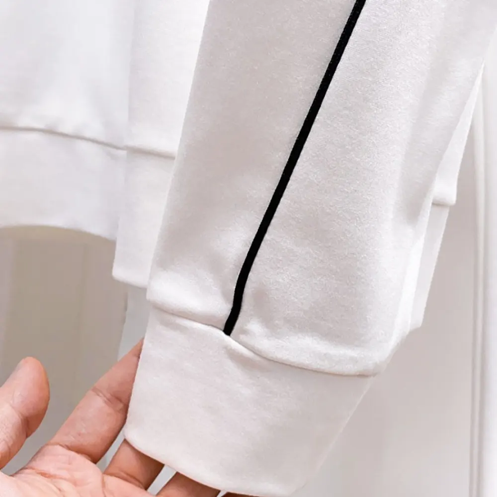Prada Men Sweatshirt with Re-Nylon Details-White - image 7