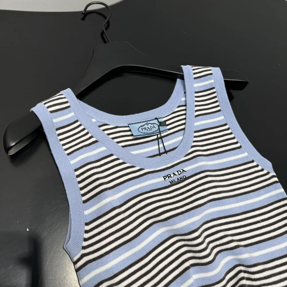 Prada Women Cotton Knit Tank Top - image 8