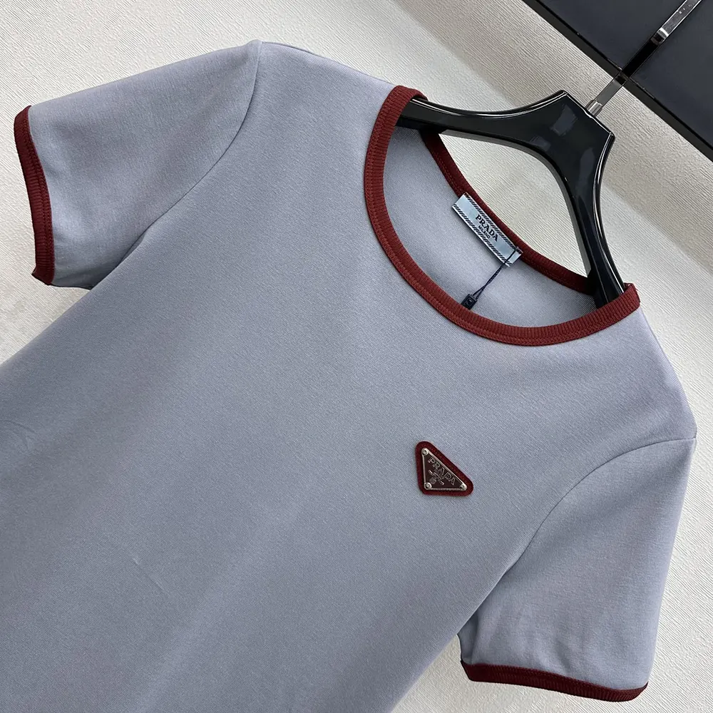 Prada Women Cotton T-Shirt-Light Blue - image 6