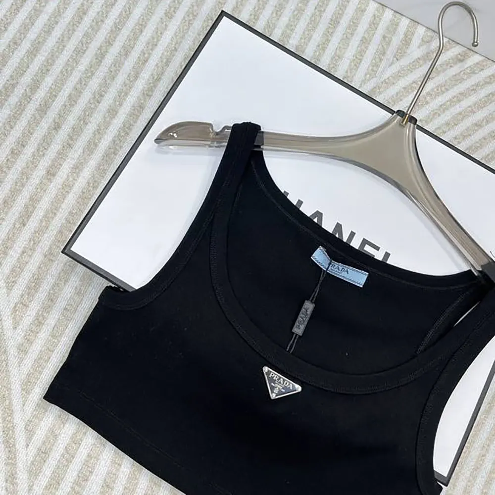 Prada Women Jersey Cropped Top-Black - image 4