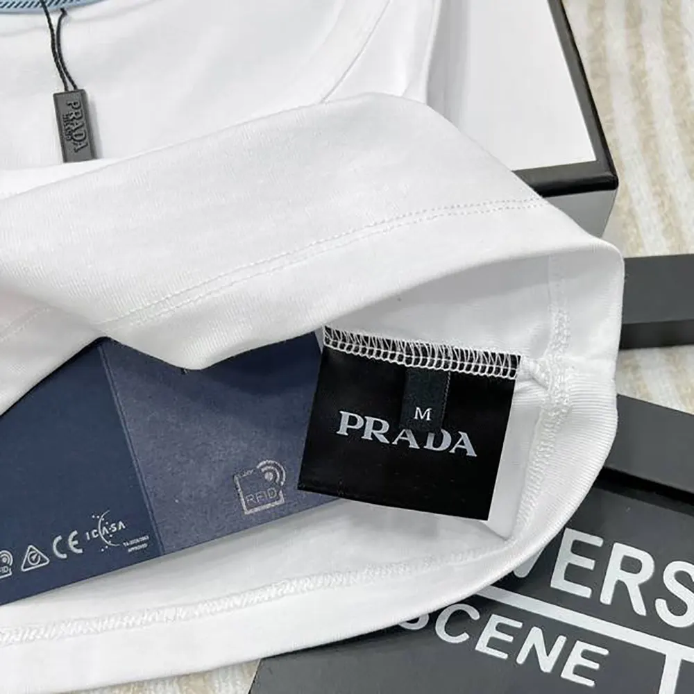 Prada Women Jersey Cropped Top-White - image 10