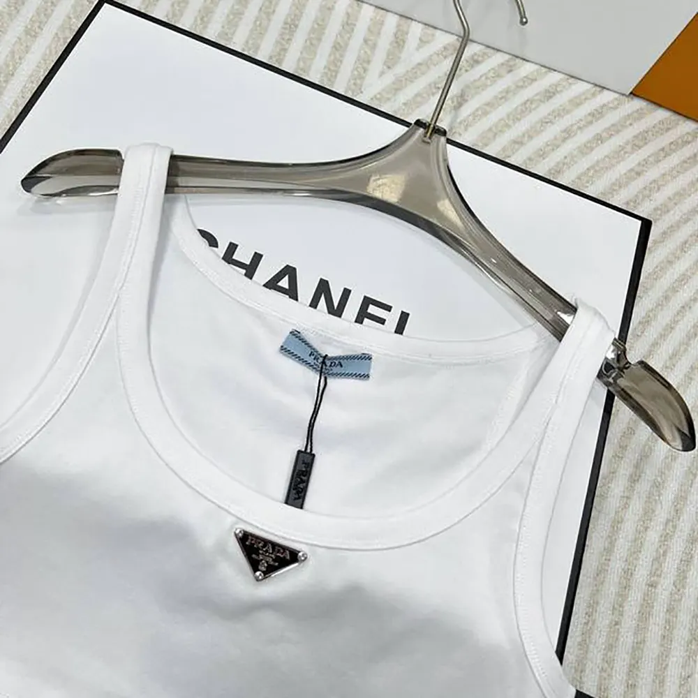 Prada Women Jersey Cropped Top-White - image 6