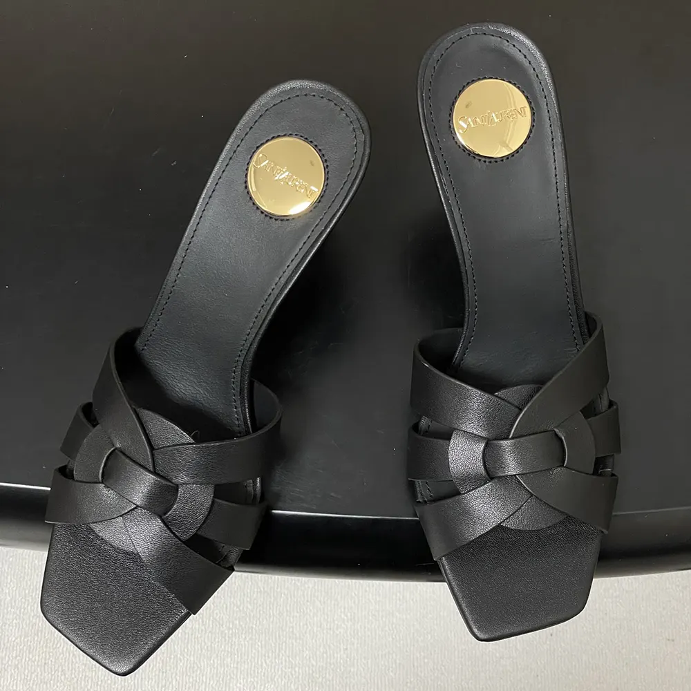 Saint Laurent YSL Women Tribute Mules in Smooth Leather-Black - image 8