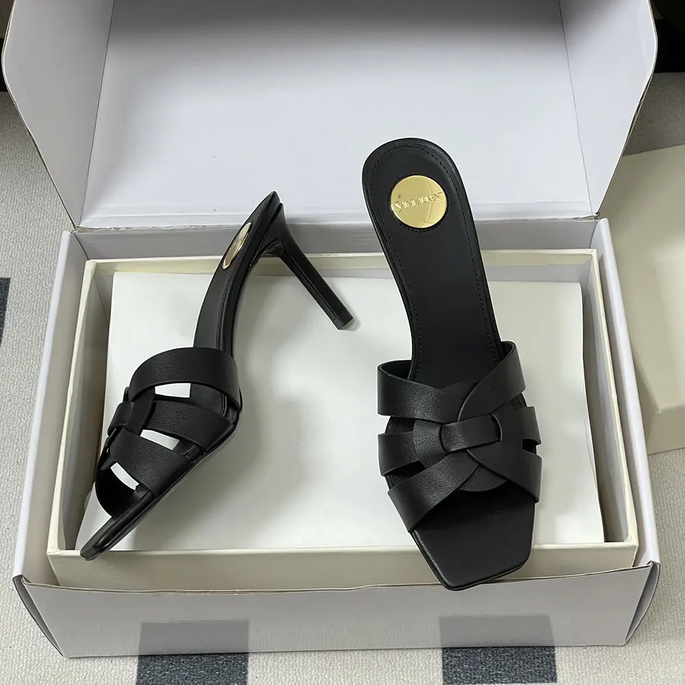 Saint Laurent YSL Women Tribute Mules in Smooth Leather-Black - image 6