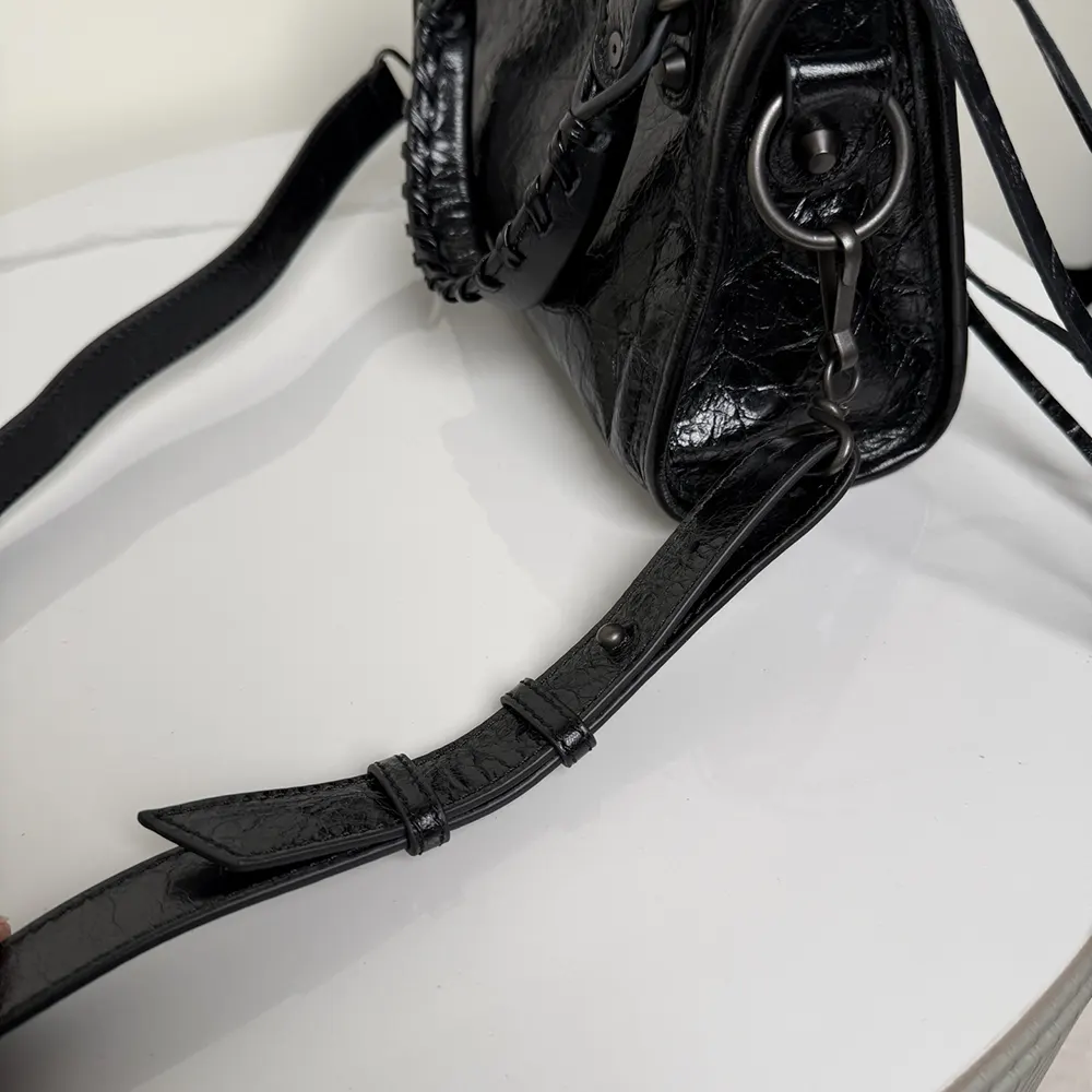 Balenciaga Women Le City Bag Mini in Black Arena Lambskin Brass Hardware - image 10