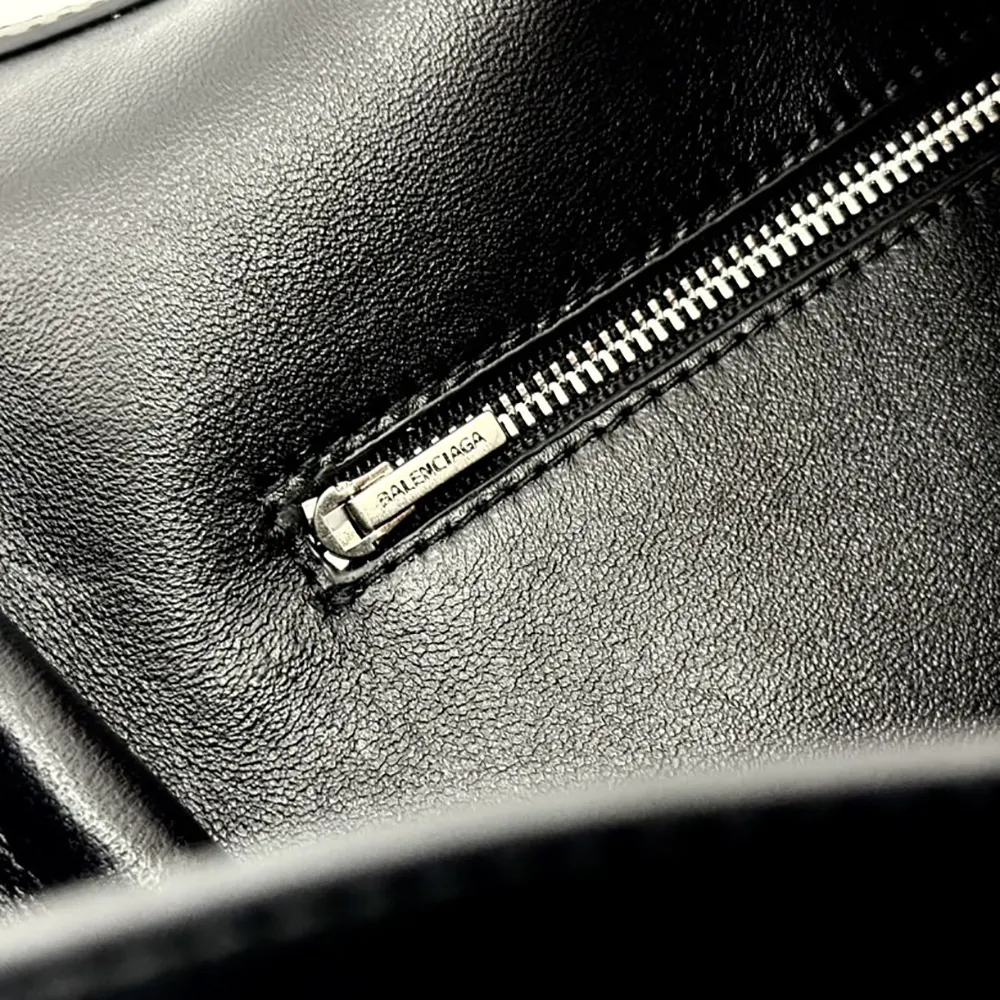 Balenciaga Women Rodeo Handbag Large In Black Smooth Calfskin Aged-Silver Hardware - image 9