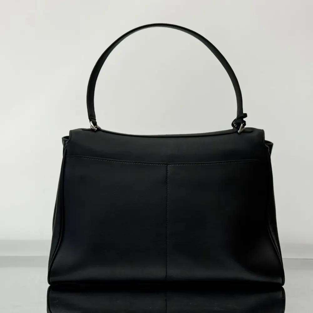 Balenciaga Women Rodeo Handbag Large In Black Smooth Calfskin Aged-Silver Hardware - image 4