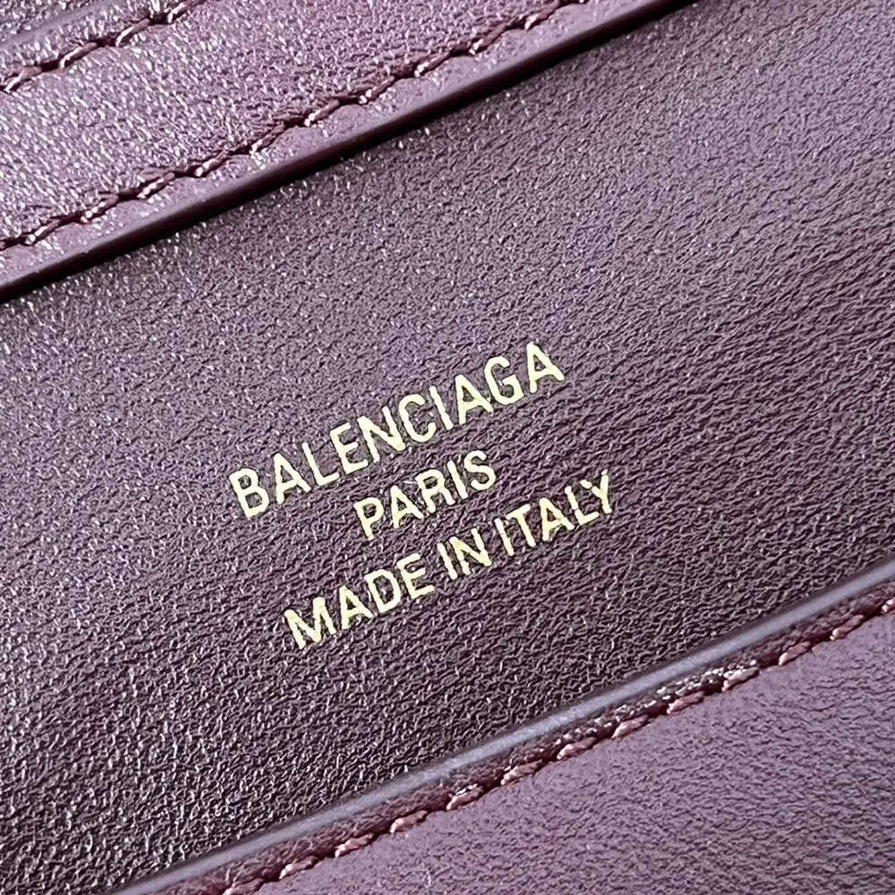 Balenciaga Women Rodeo Handbag Large In Dark Burgundy Smooth Calfskin Aged-Gold Hardware - image 17