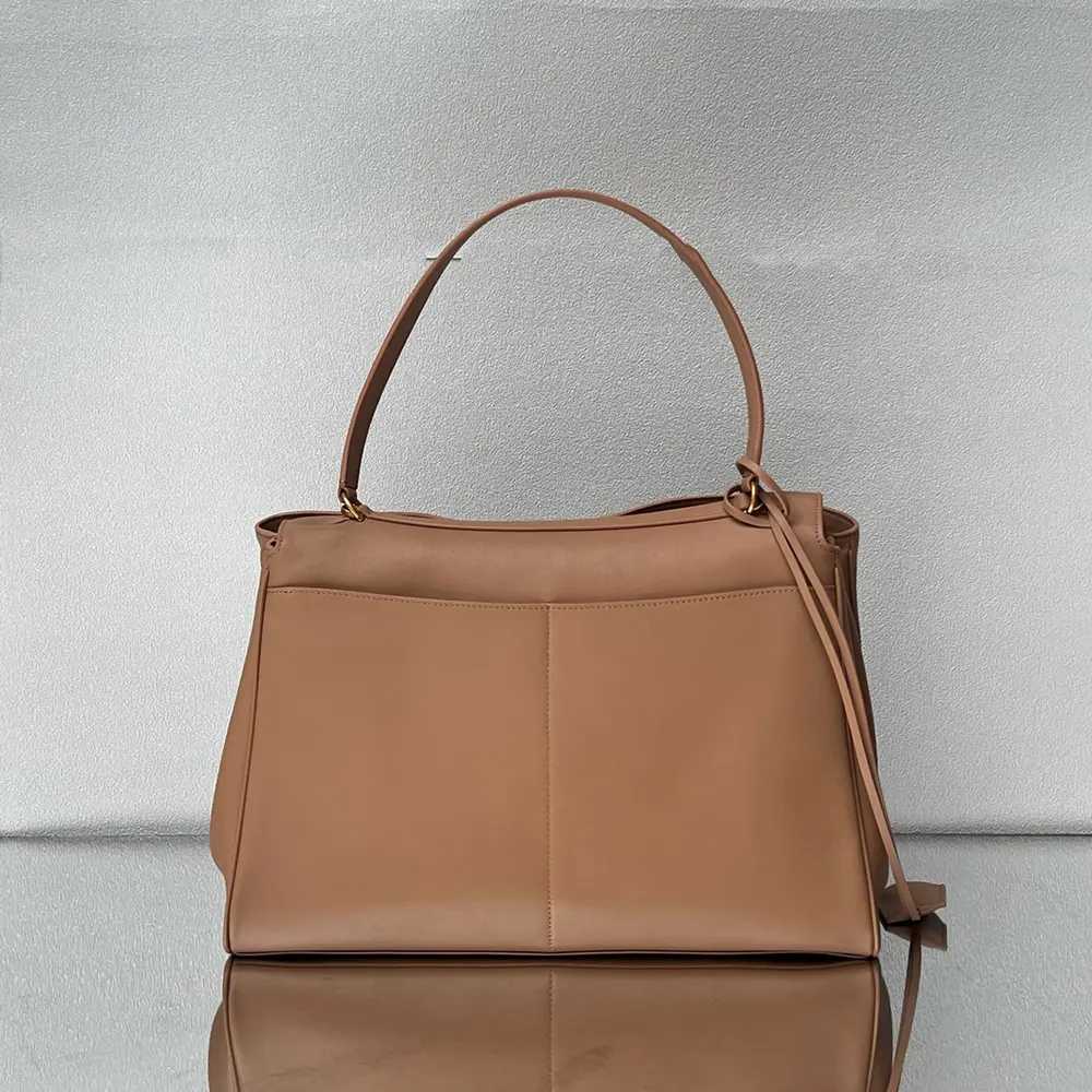 Balenciaga Women Rodeo Handbag Large In latte Smooth Calfskin Aged-gold Hardware - image 4