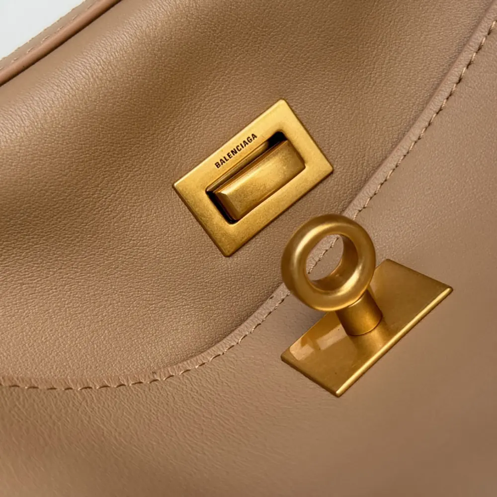 Balenciaga Women Rodeo Handbag Large In latte Smooth Calfskin Aged-gold Hardware - image 11