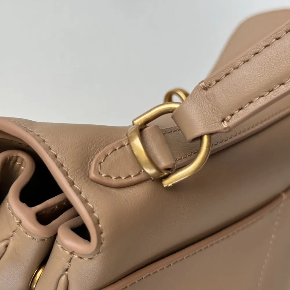 Balenciaga Women Rodeo Handbag Large In latte Smooth Calfskin Aged-gold Hardware - image 10